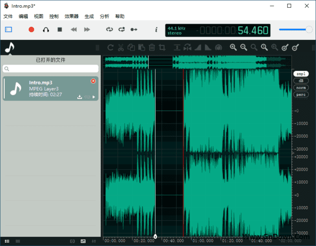 ocenaudio(录音和音频编辑软件) v3.17.3 多语便携版